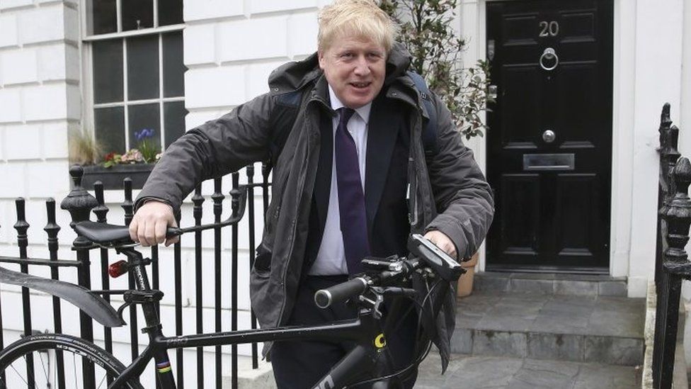 London Mayor Boris Johnson leaves his home in London 23/03/2016