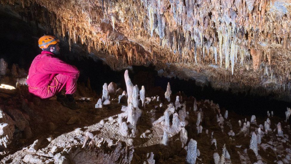 University of Melbourne researchers collecting samples from caves beneath the Nullarbor Plains