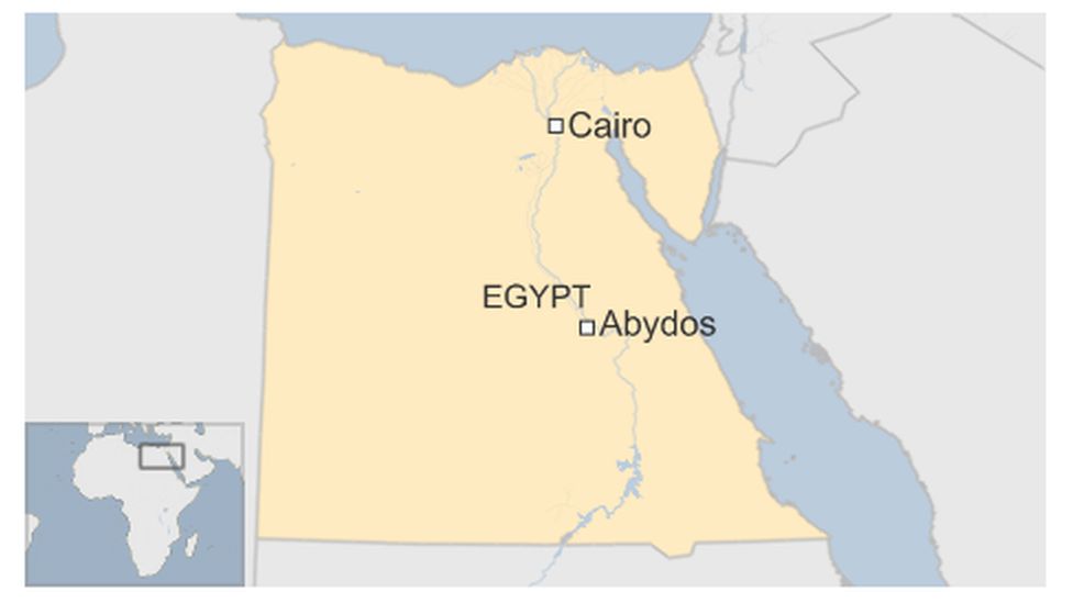 Map of Abydos in Egypt