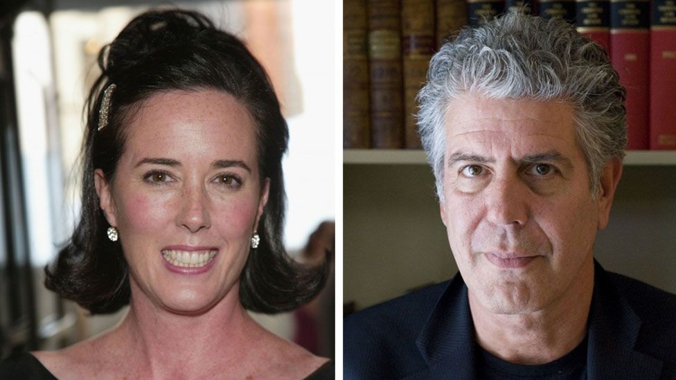 Composite image of Kate Spade and Anthony Bourdain