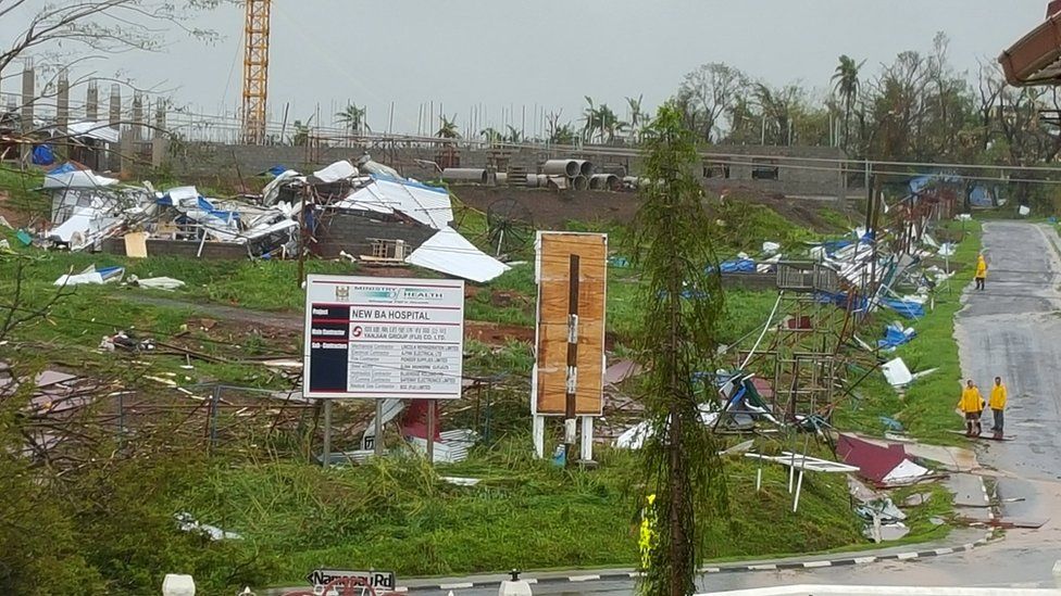 The new hospital in the town of Ba lies ruined