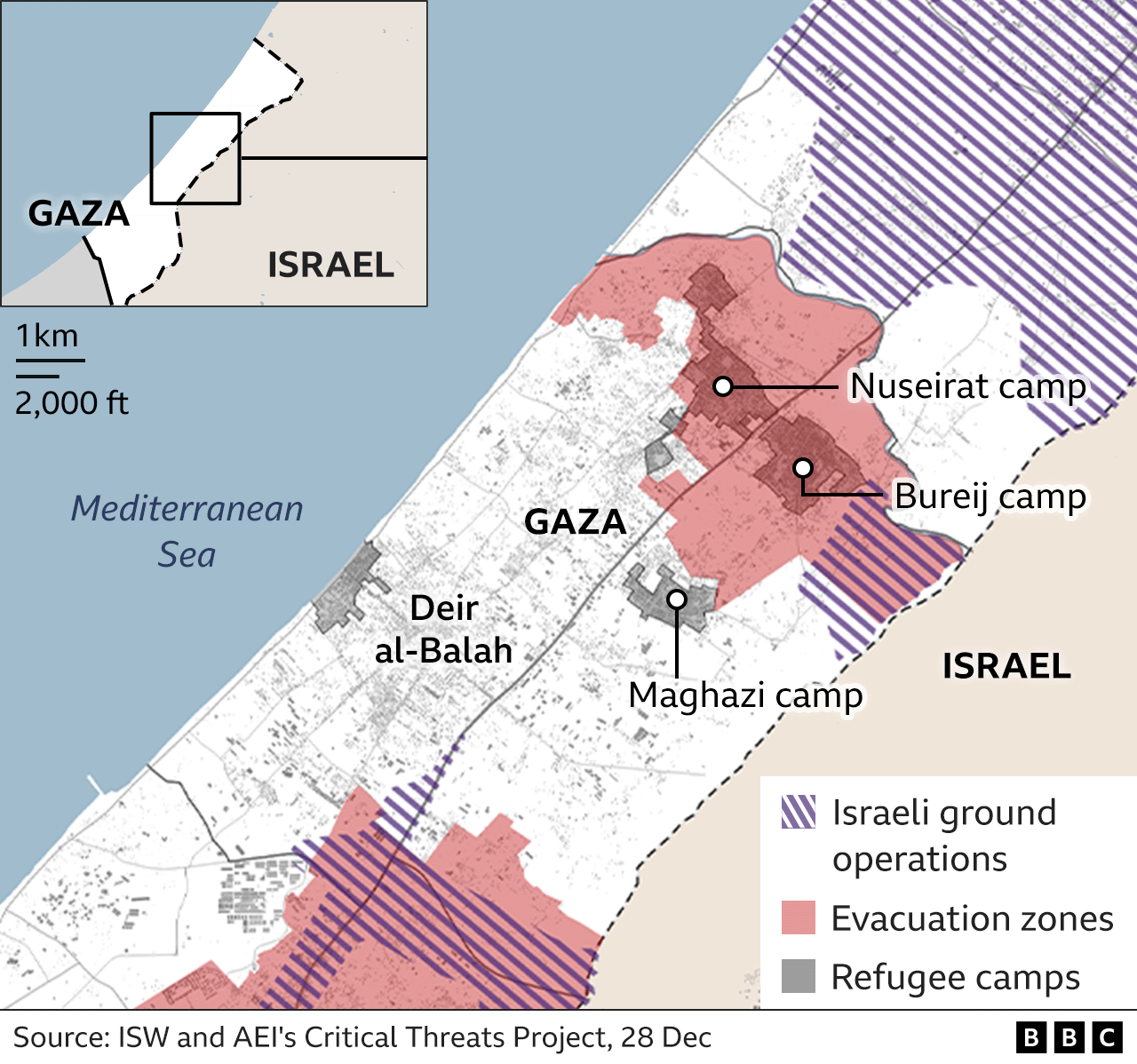 Thousands of Palestinians flee central Gaza as Israeli troops advance