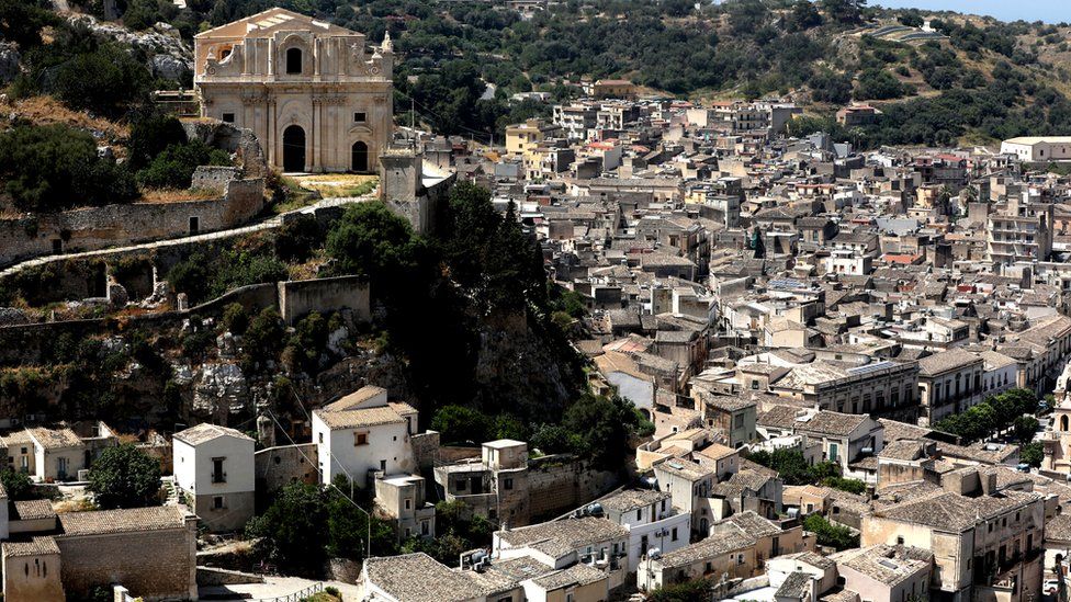 A view of the town of Scicli and the Church of San Matteo, a place where the TV series based on Inspector Montalbano was filmed in Sicily, 5 June 2018
