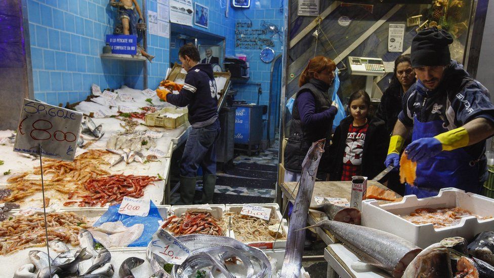 Italian fish market