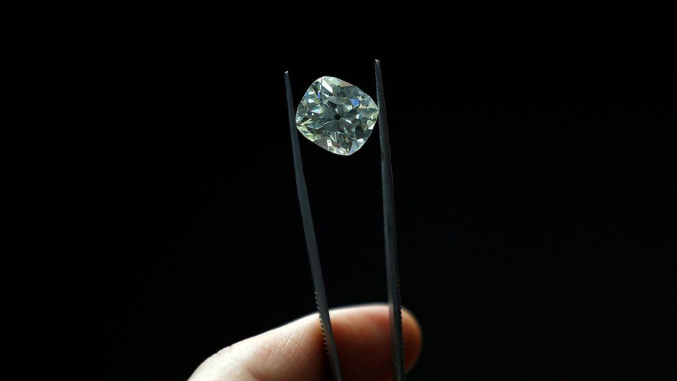 Diamond at a factory in Antwerp