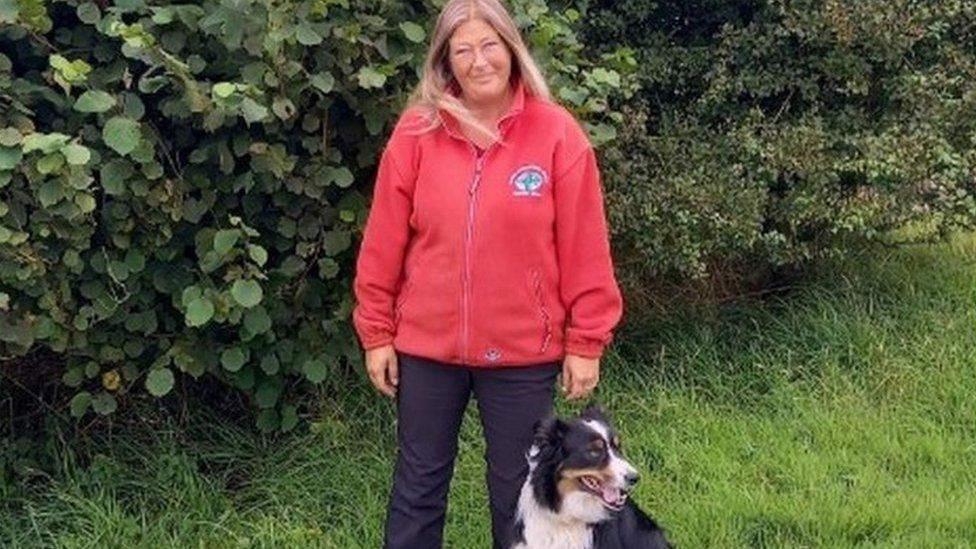 Emma Whittle and search rescue dog, Cai
