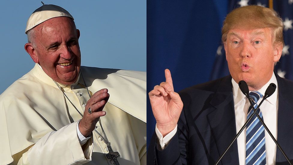 Pope Francis and Donald Trump