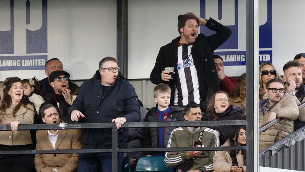 Westlife's Brian McFadden in the stands