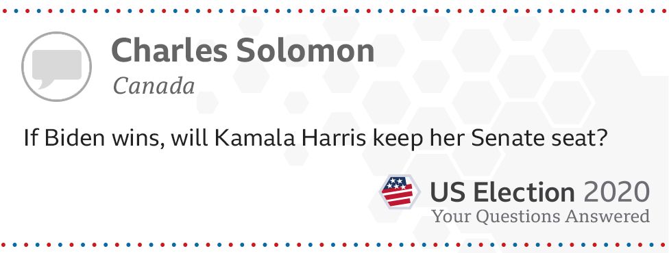 If Biden wins, will Kamala Harris keep her seat? - Charles Solomon, from Canada