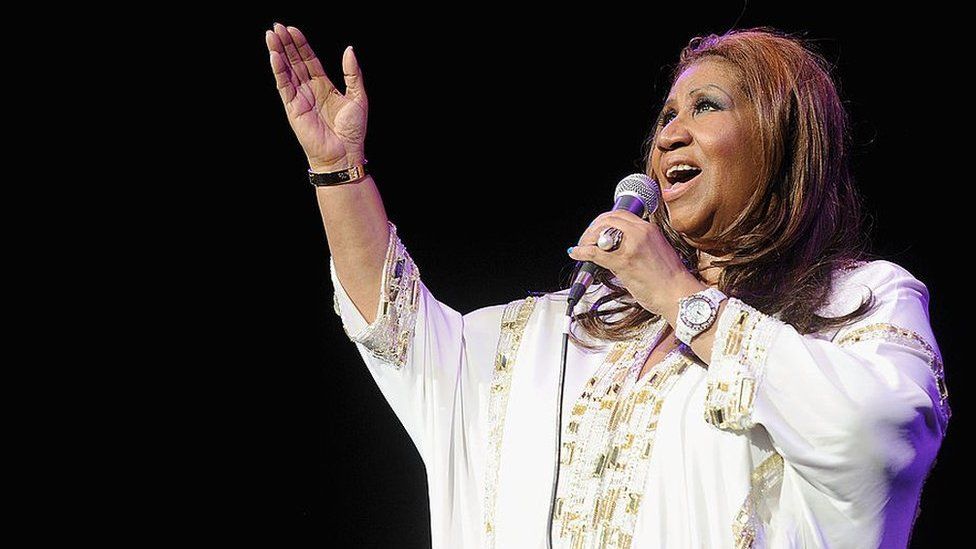 Aretha Franklin performs at Radio City Music Hall on February 17, 2012