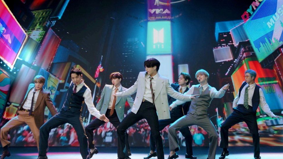 BTS perform at the MTV Video Music Awards on 31 August in New York