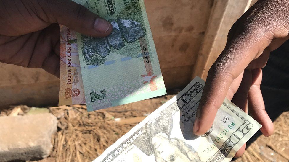 Money changer in Zimbabwe