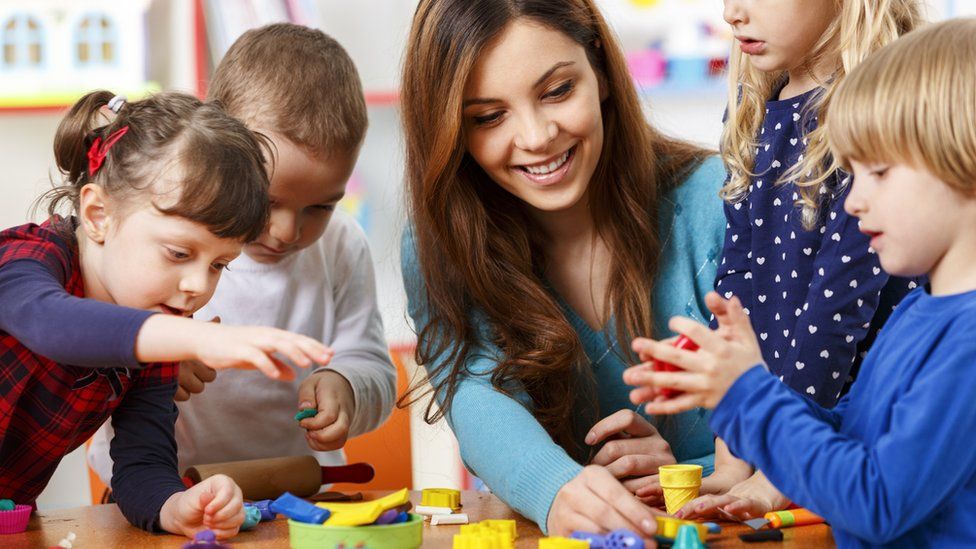 Children at a nursery