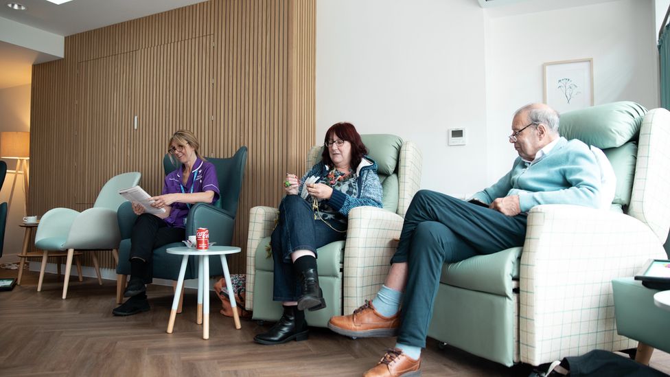 Patients at the hospice