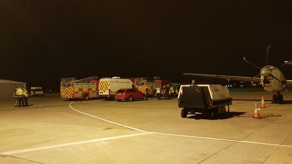 Emergency response at Leeds Bradford Airport