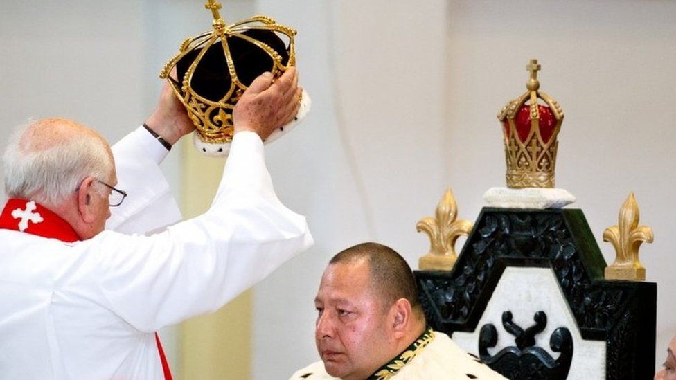 King Tupou VI of Tonga is crowned on July 4, 2015 in Nuku'alofa, Tonga.