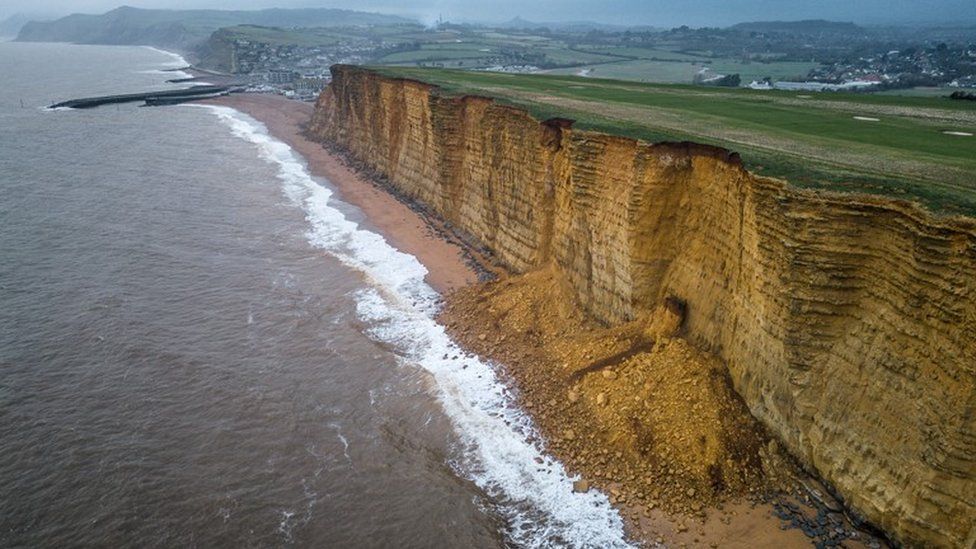 West Bay cliff collapses