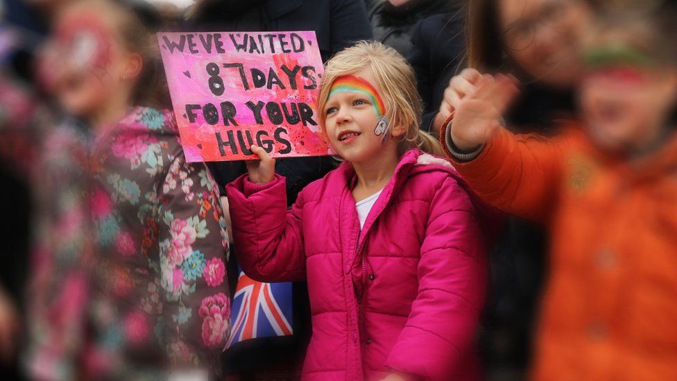 Little troopers Calendar captures emotional reunions BBC News