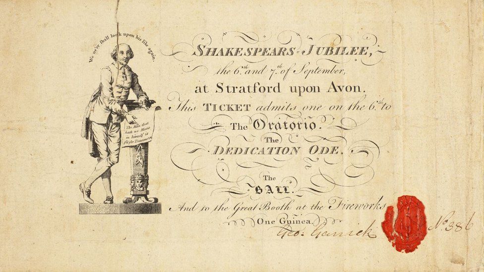 Garrick's Shakespeare Jubilee ticket