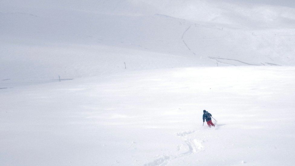 Skiing in Northern Cairngorms on Wednesday