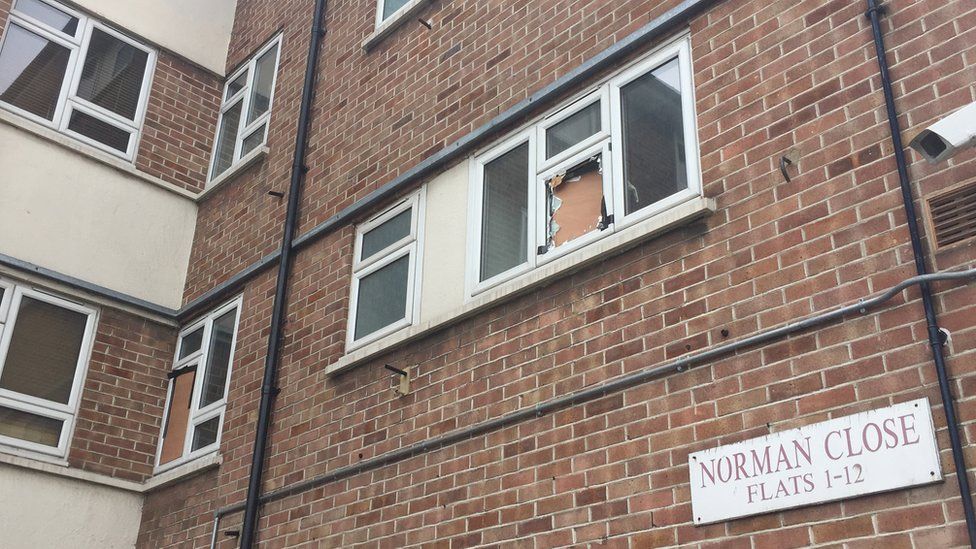 The flat where the attack happened