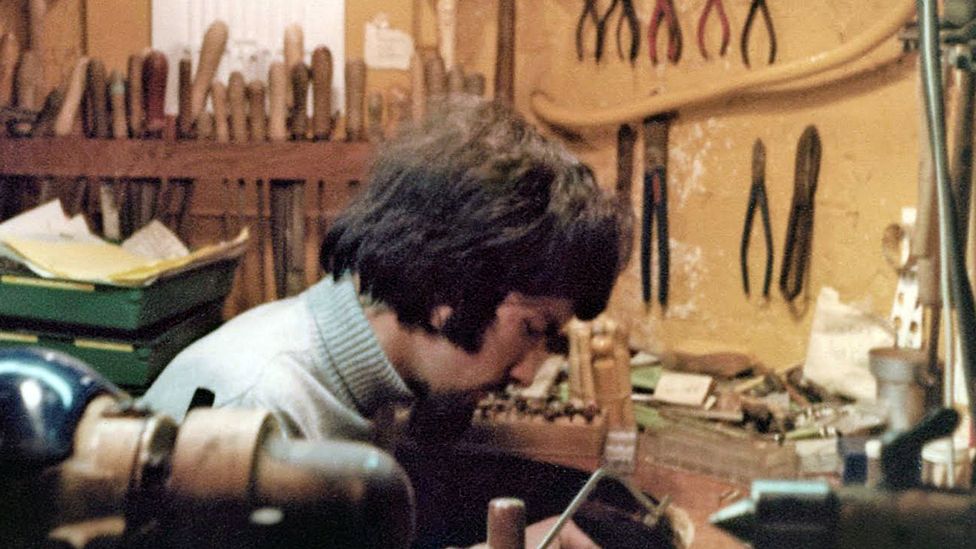 Grant Macdonald in his workshop in the 1970s