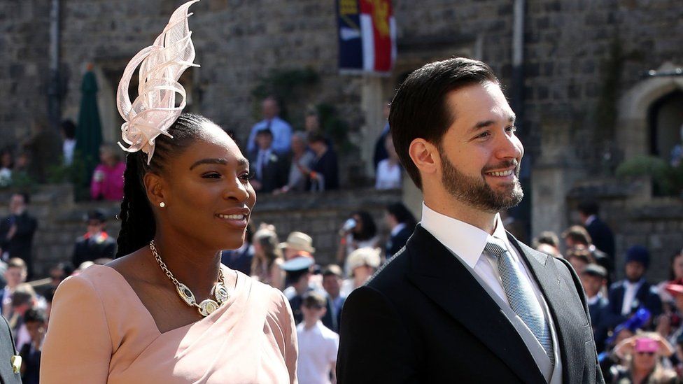 Serena and Alexis (father) at the royal wedding