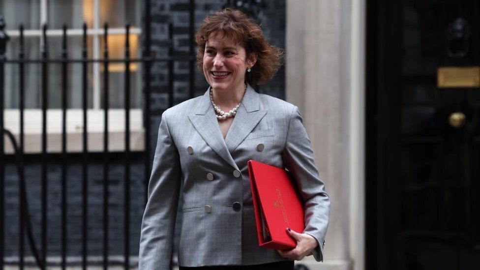 Victoria Atkins, the health secretary, leaving Downing Street