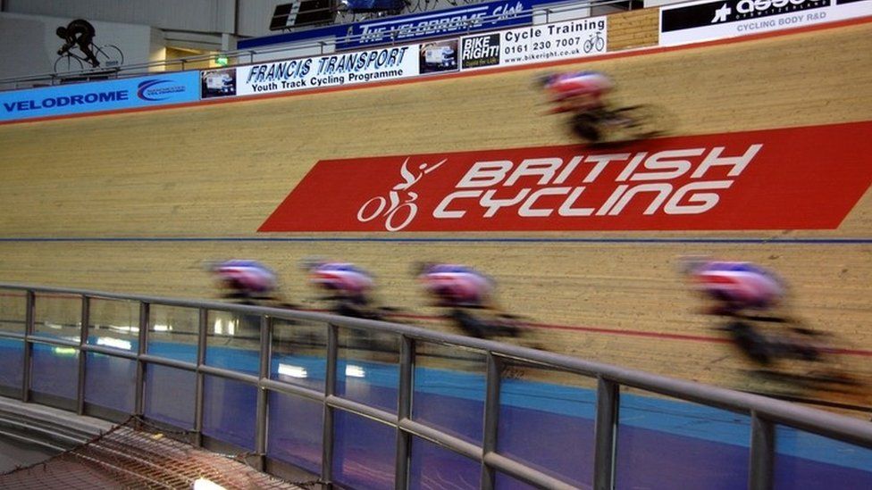 training session at the Manchester Velodrome