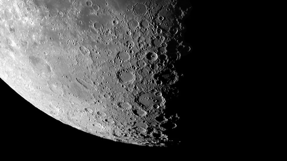 Photograph of the south-west quadrant of the Moon