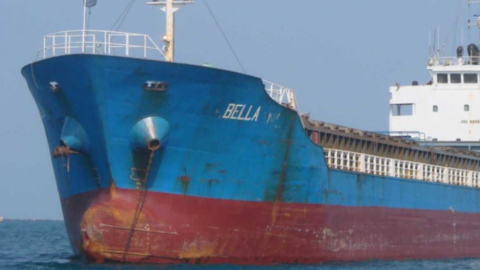 A picture of the Bella vessel - one of four that oil was seized from