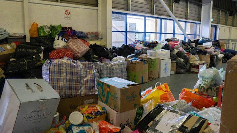 Worcester Warriors Rugby club flooded with Ukrainian donations BBC News