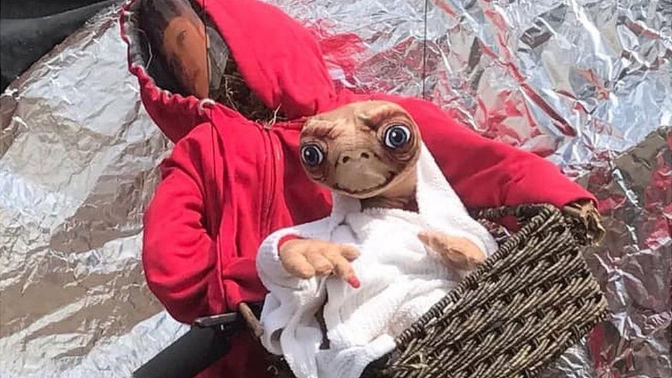 E.T. scarecrow