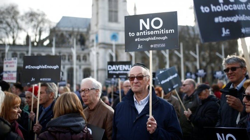 Westminster rally against anti-Semitism