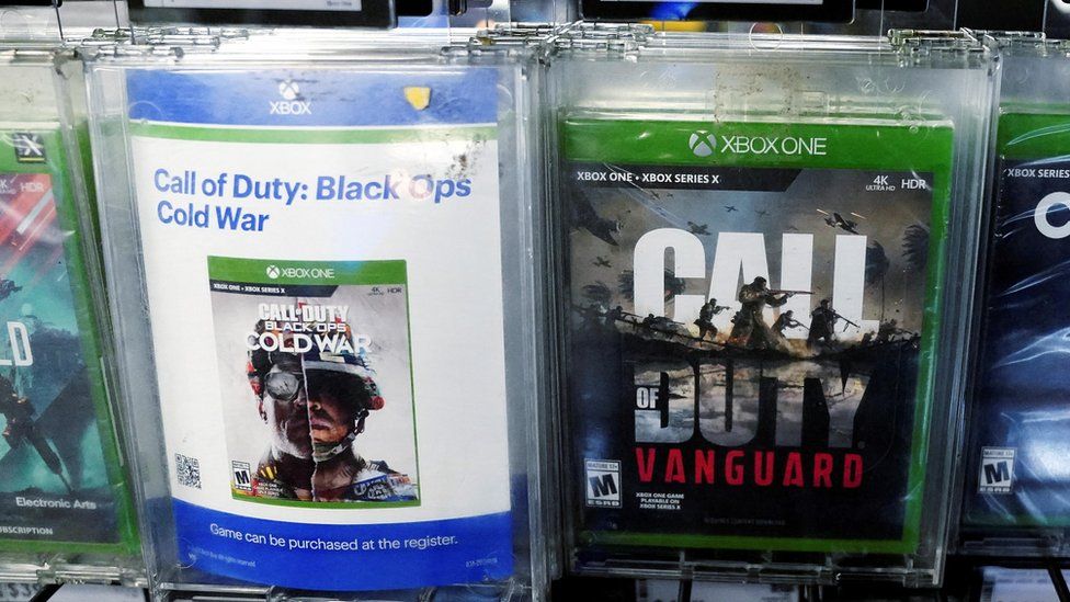 Activision games "Call of Duty" are pictured in a store in the Manhattan borough of New York City, New York, U.S., January 18, 2022