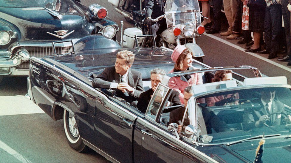 Kennedy was shot by a sniper during a visit to Dallas, Texas, in 1963