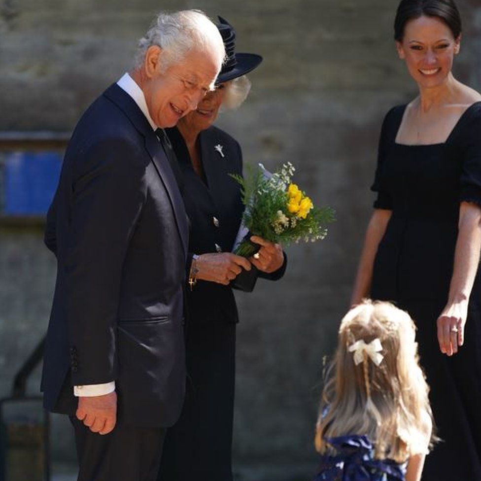 Prince Charles meeting young girl