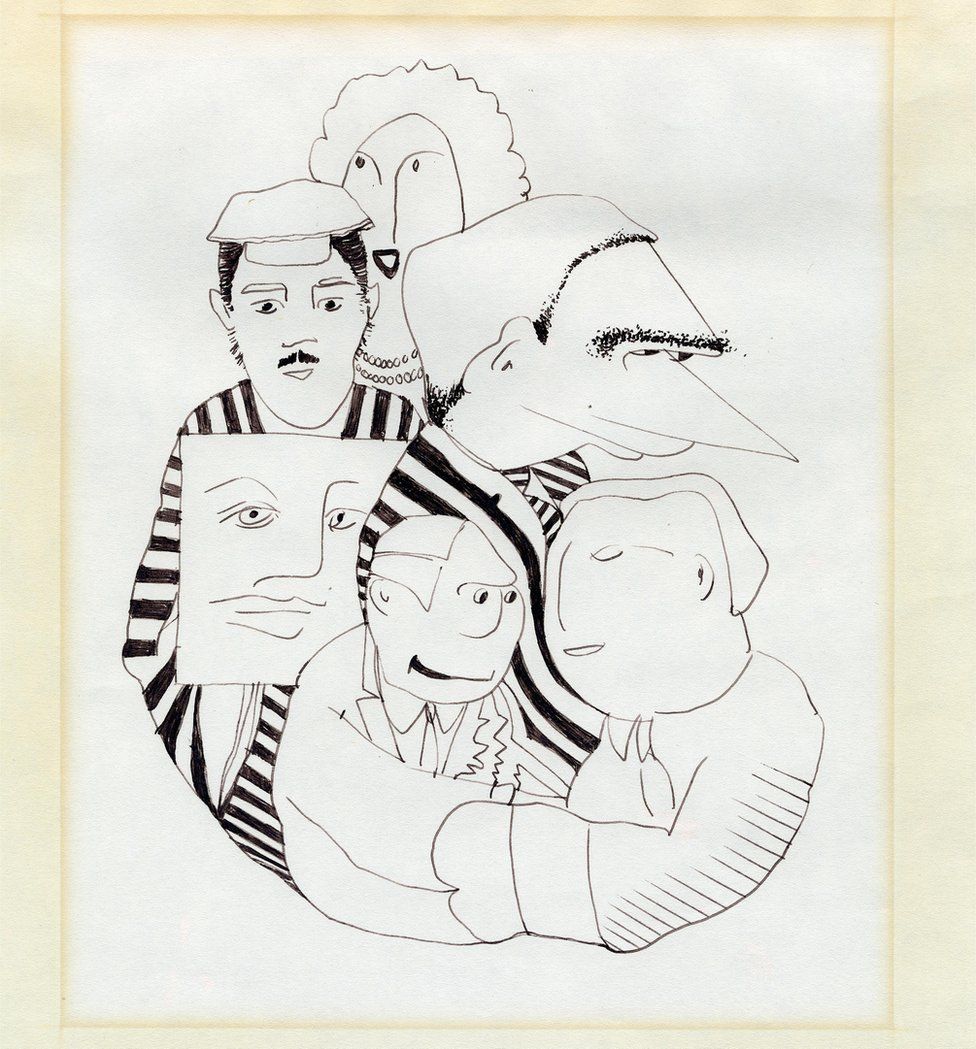 Drawing by Paul McCartney used for the single Put It There, 1990