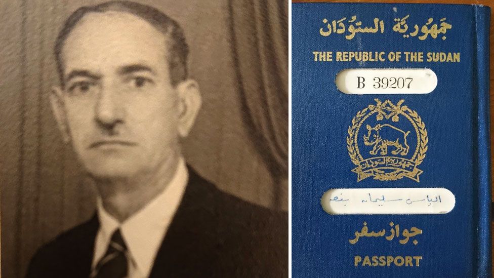Composite showing a passport picture and a passport