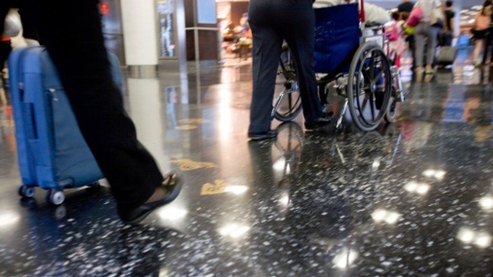 Wheelchair at airport