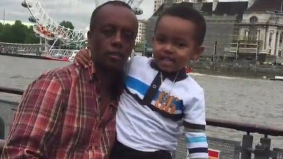 Paulos Tekle with with his son, Isaac