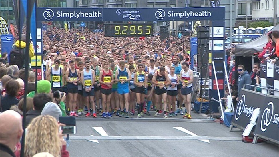 Bristol Half Marathon Thousands take part in run BBC News