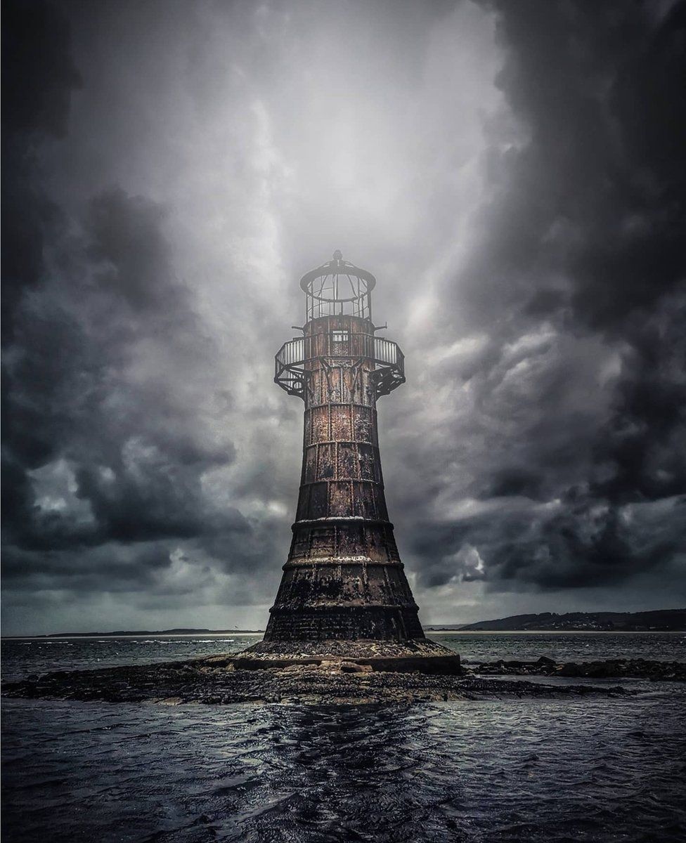 Whiteford Point Lighthouse in the Gower Peninsula, south Wales