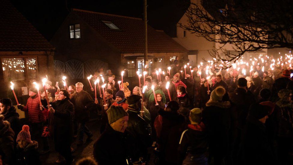 torchlight procession, Flamborough