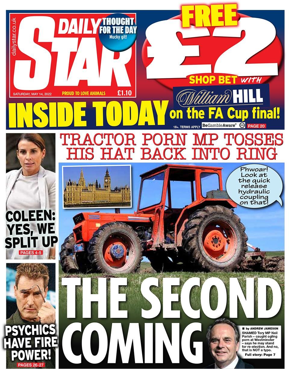 Newspaper headlines: 'Dame in a day' and 'Coleen's split' - 
