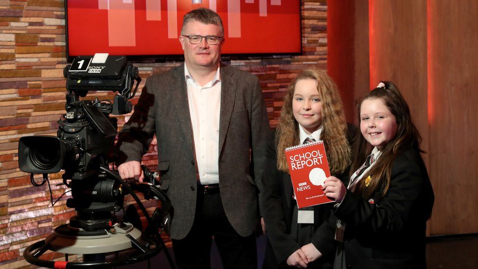 Meanwhile, Ella and Naomi from Glengormley High School pitch their news ideas to Peter Johnston, Director BBC Northern Ireland