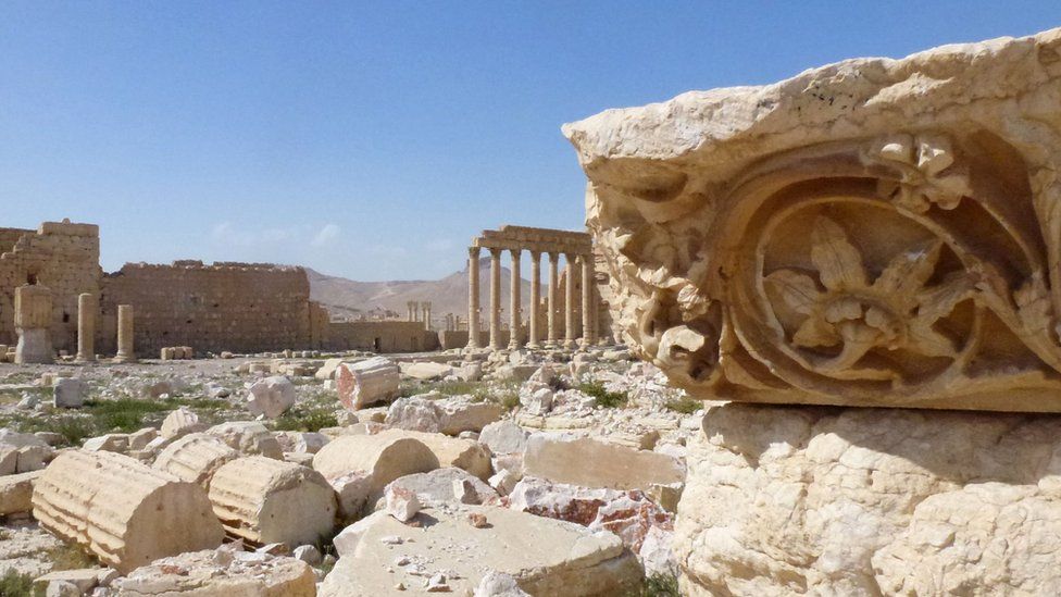 A general view taken on March 27, 2016 shows part of the ancient city of Palmyra, after government troops recaptured the UNESCO world heritage site from the Islamic State (IS) group