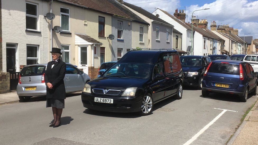 Funeral cortege of Bob Blizzard