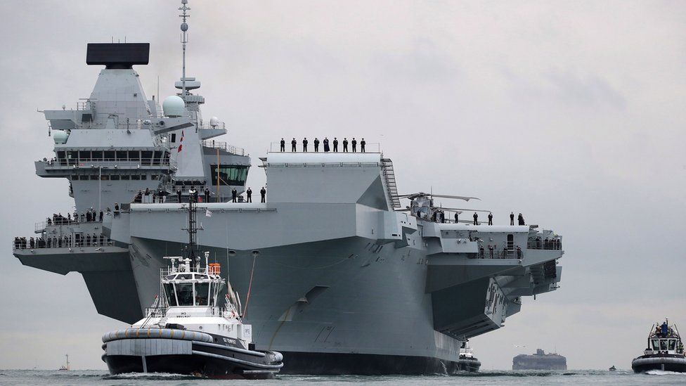 Coronavirus: HMS Queen Elizabeth stays in Portsmouth for crew tests ...