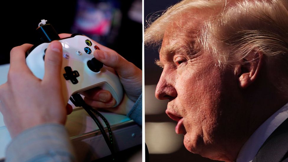Games console and Donald Trump